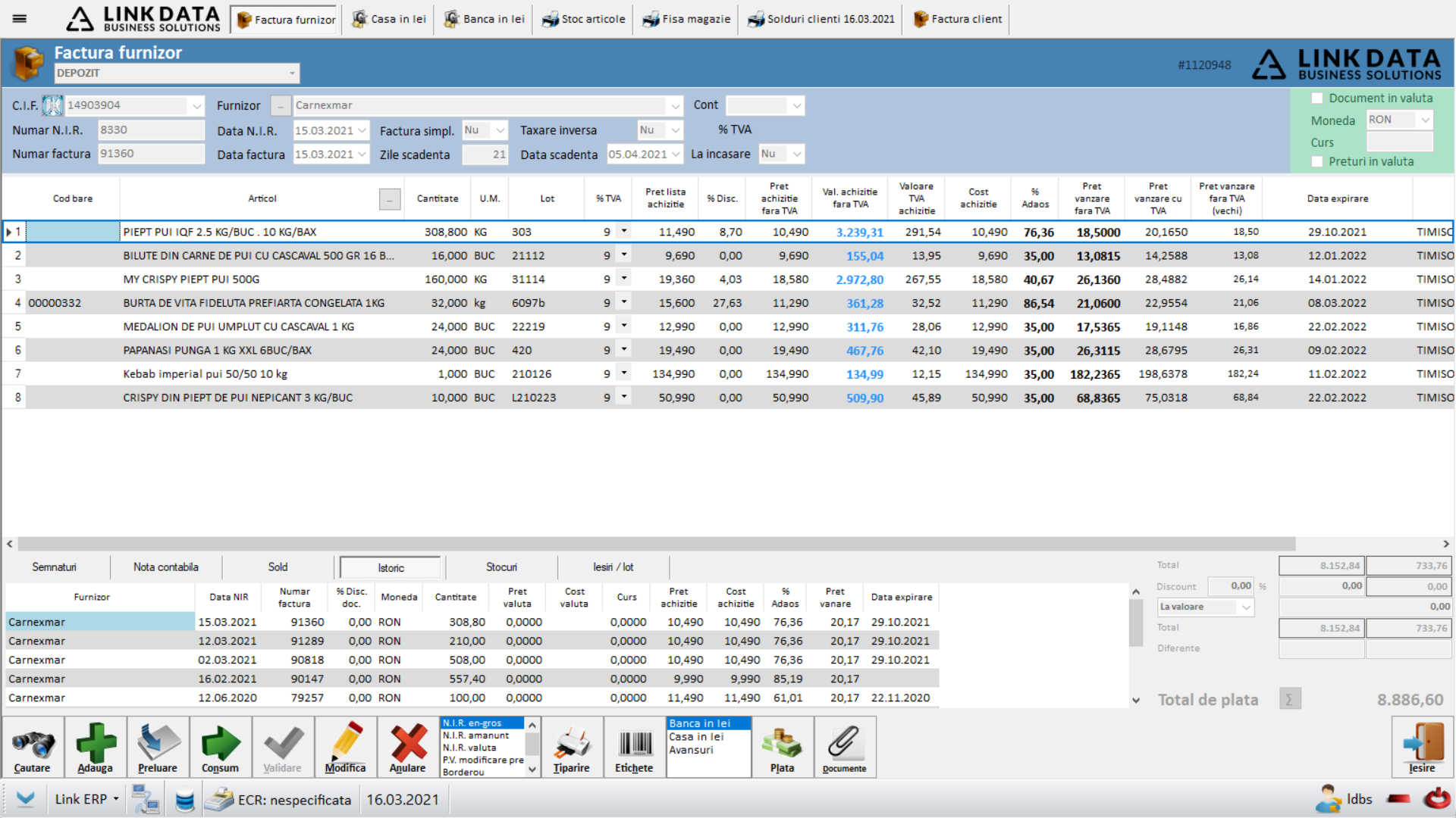 Link ERP — facturi