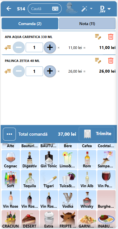 LINKoms — aceeași comandă pe telefon, cu zonele suprapuse și comanda permanent pe ecran