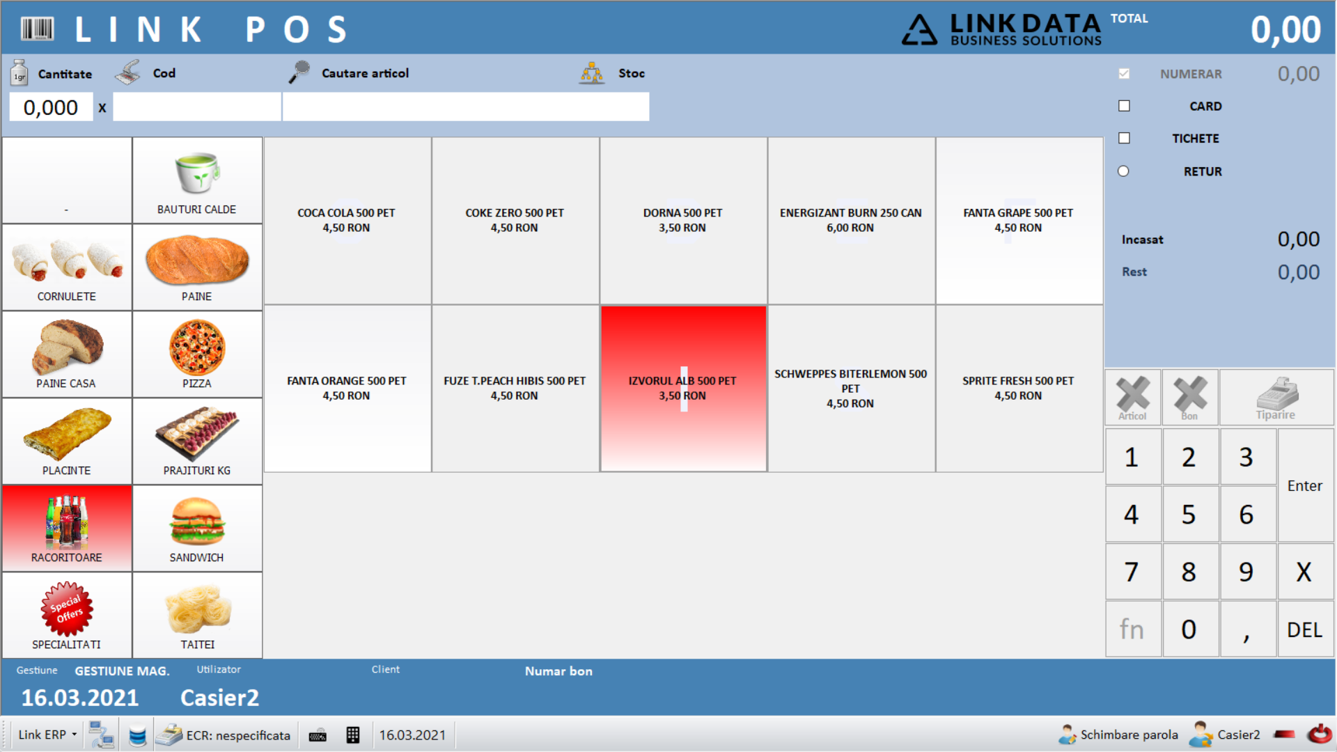 LINKpos Retail — căutare produs